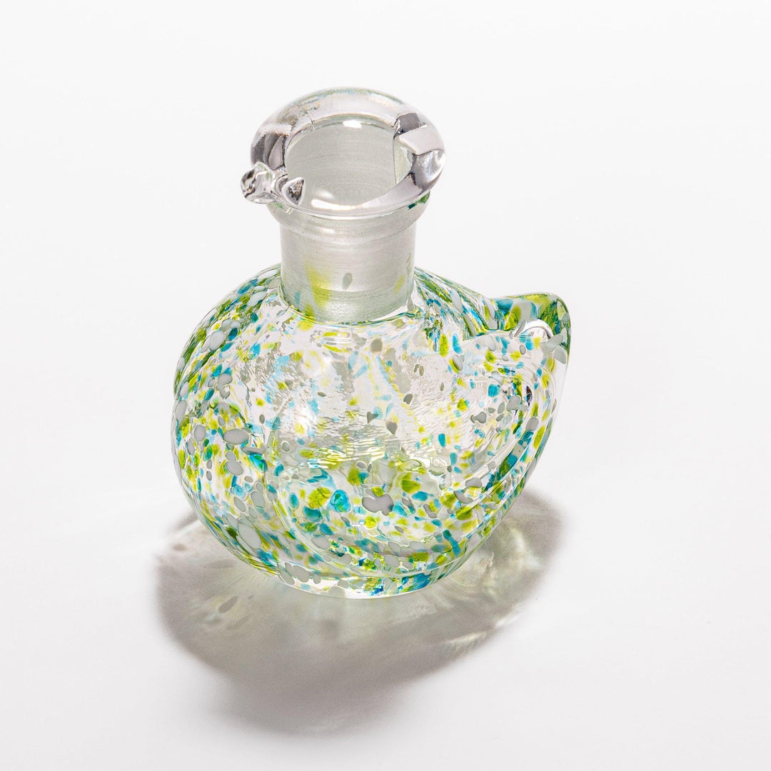 Ethereal Songbird soy sauce dispenser with a colorful speckled design, perfect for adding a whimsical touch to the table.