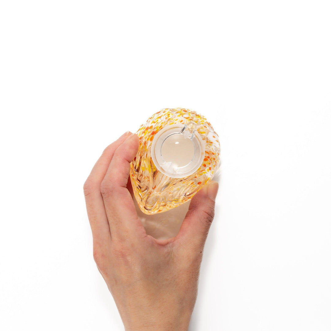 Ethereal Songbird soy sauce dispenser with a colorful speckled design, perfect for adding a whimsical touch to the table.