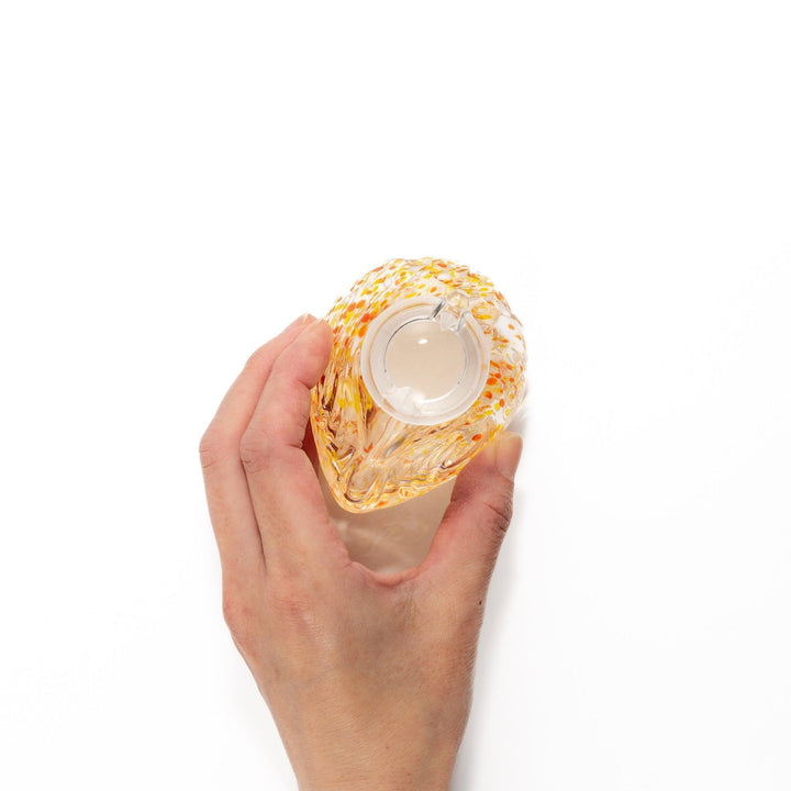 Ethereal Songbird soy sauce dispenser with a colorful speckled design, perfect for adding a whimsical touch to the table.