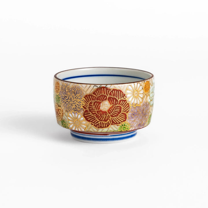 Stunning Sake Cup with a delicate floral pattern, ideal for serving sake in traditional Japanese style.