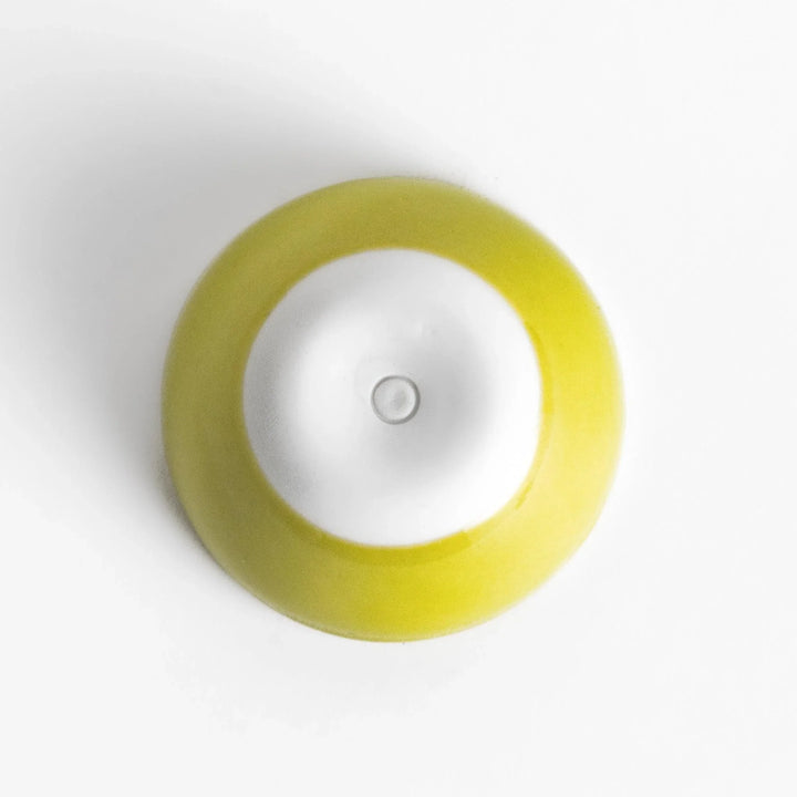 Green apple shaped ceramic condiment bowl with glossy finish and lid perfect for sauces or condiments.