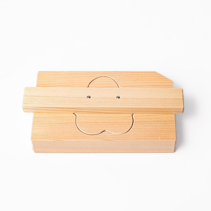 Hinoki onigiri mold in plum blossom shape, perfect for pressing rice into floral forms with a light, natural aroma.