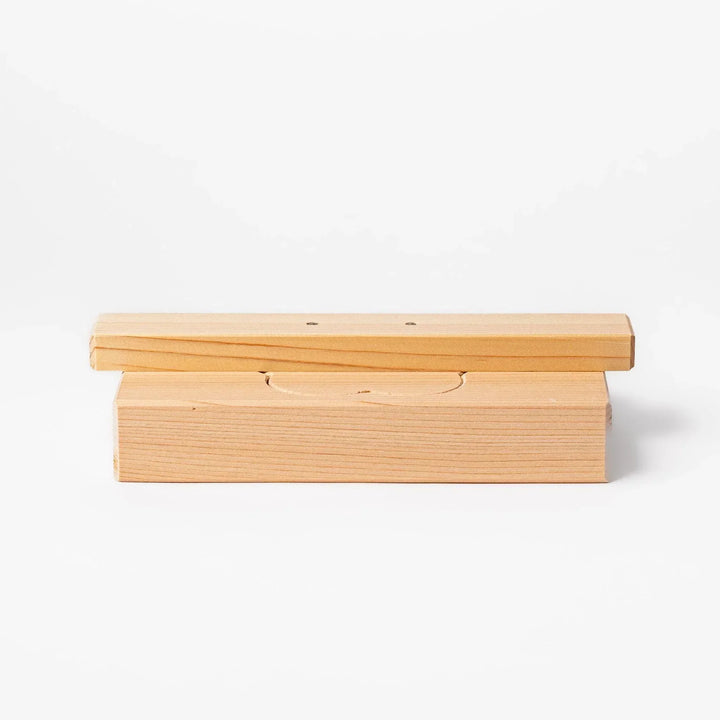 Hinoki onigiri mold in plum blossom shape, perfect for pressing rice into floral forms with a light, natural aroma.
