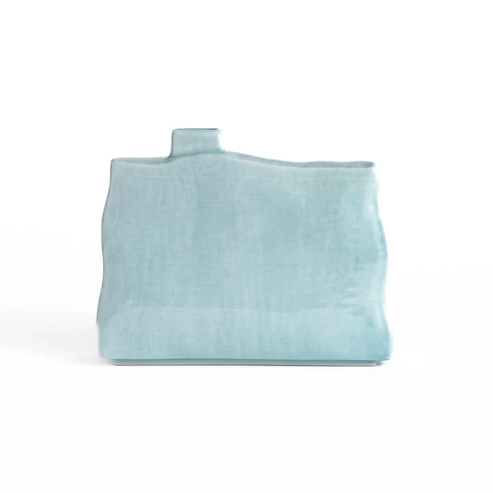 Flower Vase featuring Hokusai's iconic Red Fuji design, with vibrant red, blue, and orange hues for a striking display.