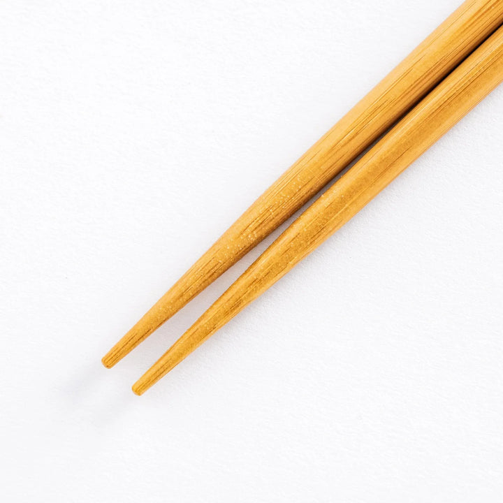 Detailed view of the bamboo tips, showing the fine grain and natural texture.