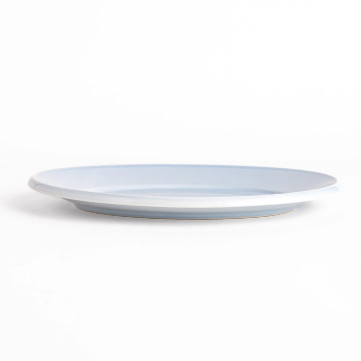 Durable and elegant blue ceramic dinner plate, adding a pop of color to your table setting.