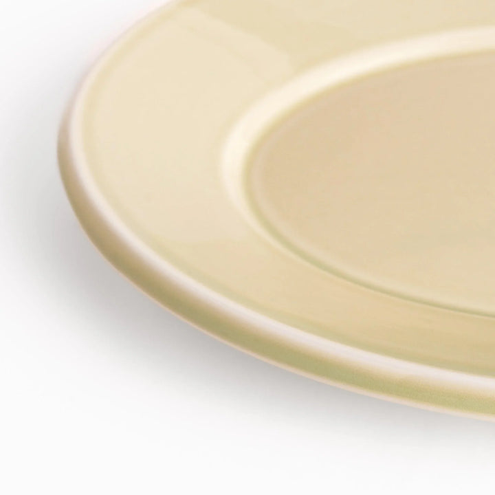 Durable and elegant green ceramic dinner plate, adding a pop of color to your table setting.