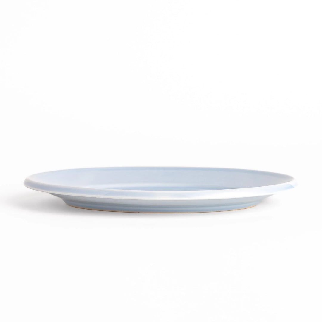 Durable and elegant blue ceramic salad plate, adding a pop of color to your table setting.