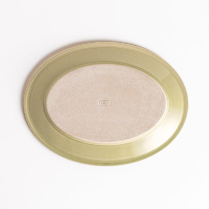 Durable and elegant green ceramic salad plate, adding a pop of color to your table setting.