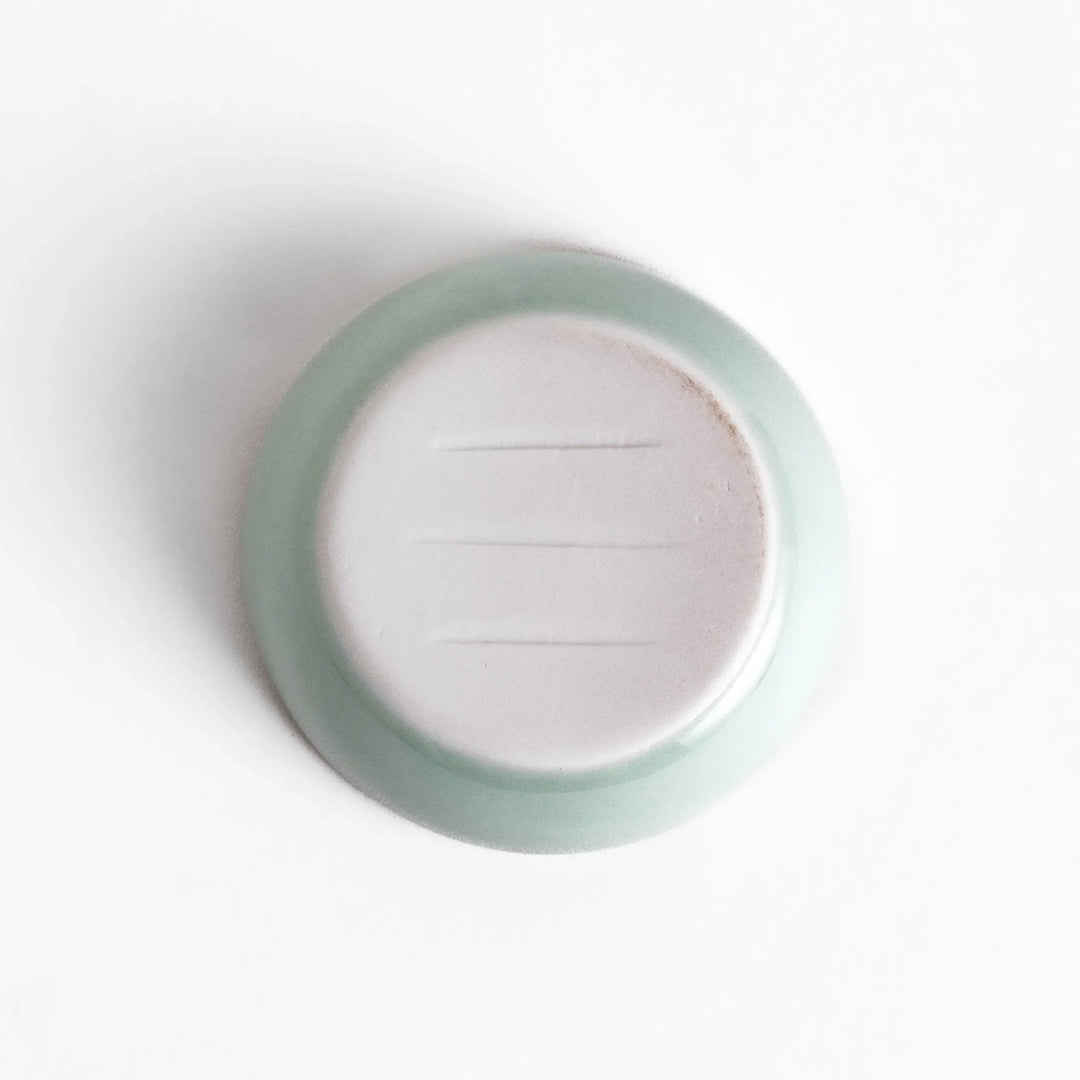 Japanese samurai helmet lidded condiment bowl with blue and gold detailing perfect for sauces or dips.