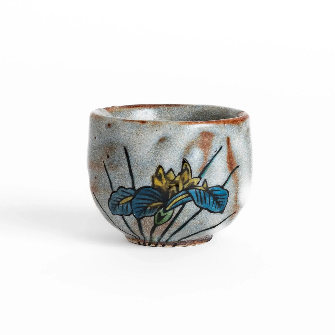 Set of five Sake Cups featuring seasonal blossom designs, perfect for enjoying your favorite sake.