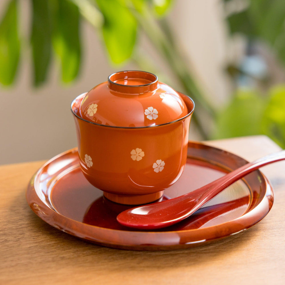 Elegant miso soup bowl featuring a beautiful sakura design. Adds a charming touch to your dining experience.