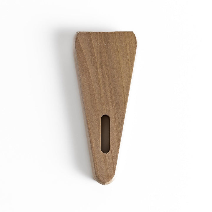 Nagomi Damascus utility knife with patterned blade and striped wooden handle offering precise everyday cutting.