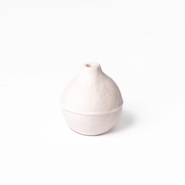 White Minimalist Ceramic Bud Vase Set