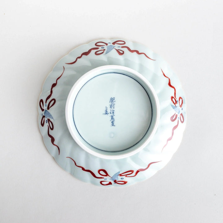 Wisteria Flower Japanese porcelain dinner plate featuring elegant floral design inspired by traditional motifs.