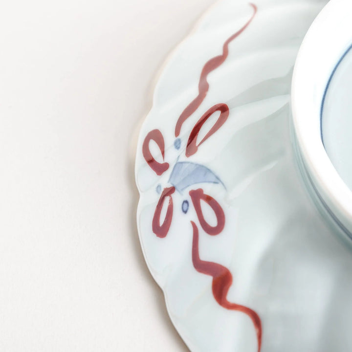 Wisteria Flower Japanese porcelain dinner plate featuring elegant floral design inspired by traditional motifs.