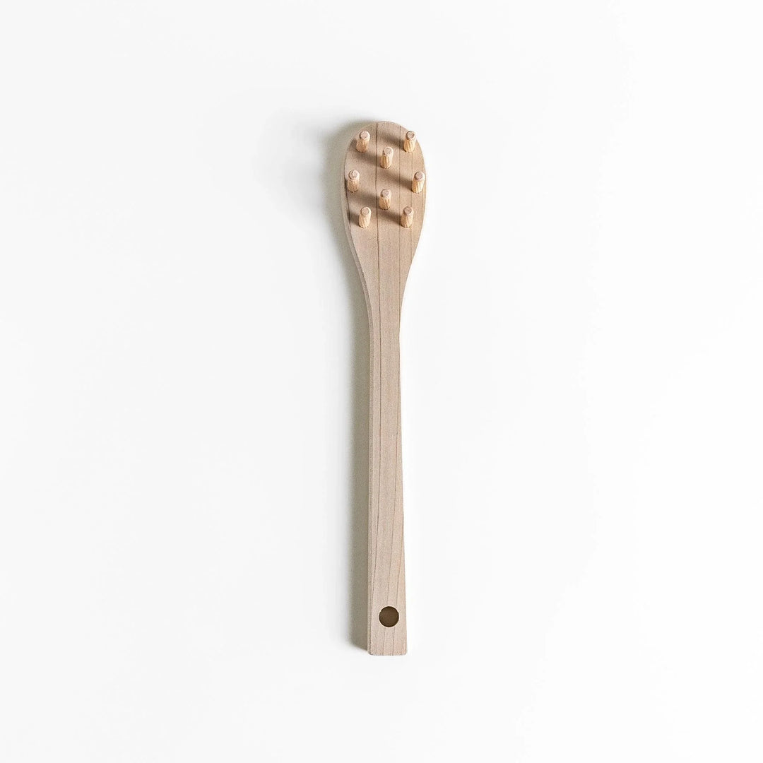 Wood Pasta Fork with wooden handle and forked head ideal for stirring and serving pasta with natural style.