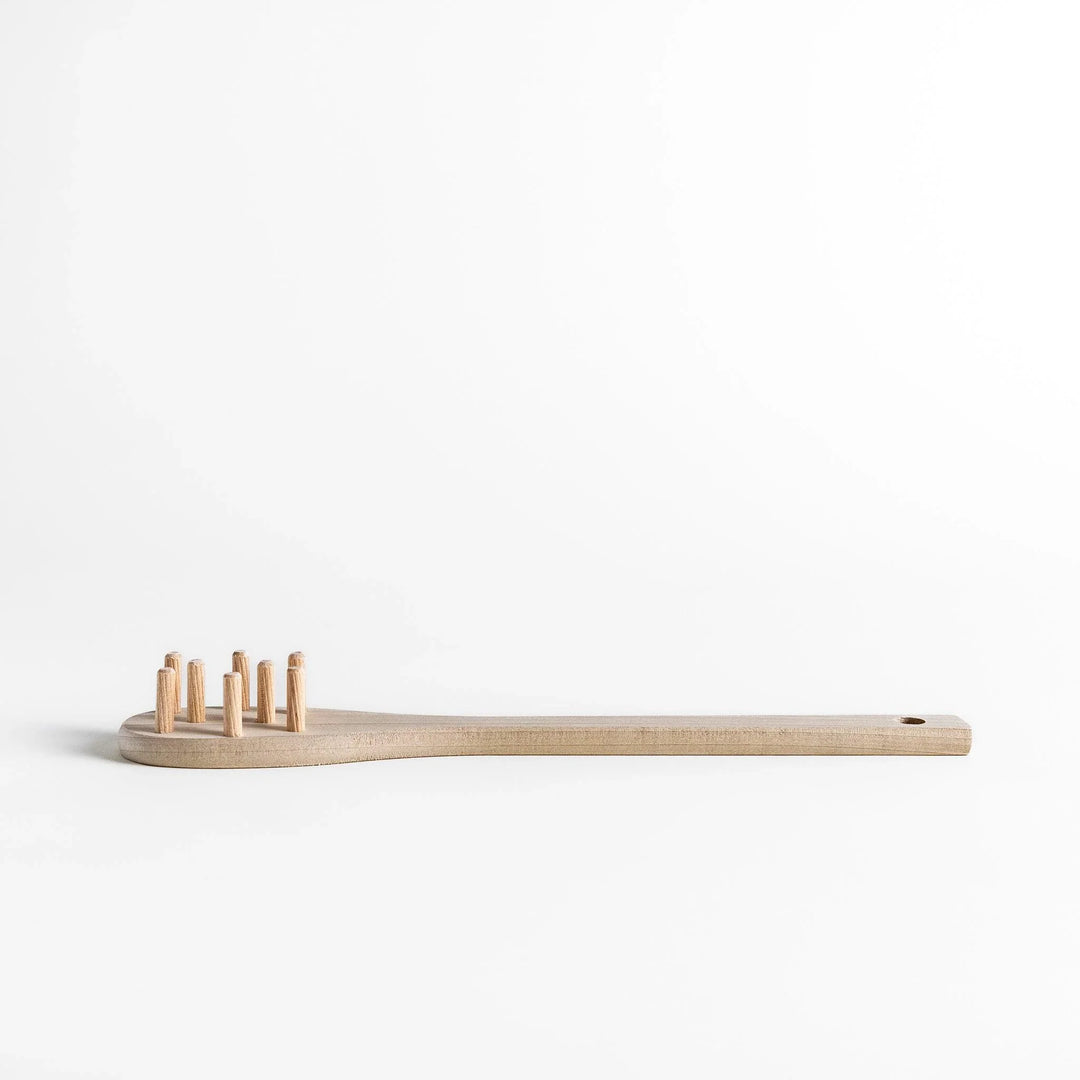 Wood Pasta Fork with wooden handle and forked head ideal for stirring and serving pasta with natural style.